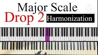 How I harmonize the major scale with drop 2’s #gospelpiano #breakdown #reharmonization