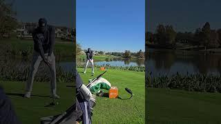 Tee shot at the pnc championship game