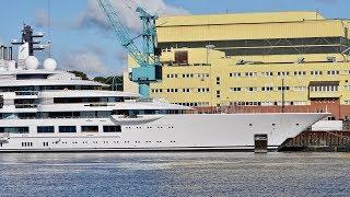 4K | Megayacht SCHEHERAZADE Project LIGHTNING new views - Lürssen Shipyard