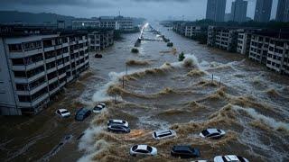 China now! Giant dam discharge triggers massive flooding! Multiple cities underwater in Hunan