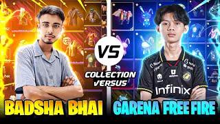 GARENA FREE FIRE আইডির সাথে বাংলাদেশের সবচেয়ে দামি আইডির Badsha Bhai Collection Vs Challenge 