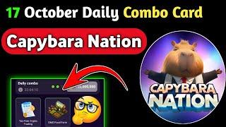 Capybara Nation Daily Combo Card  | Capybara Nation Airdrop | 17 October Combo Card Today