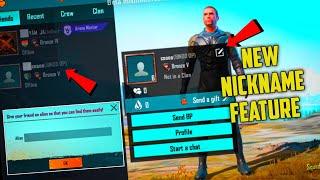 HOW TO GIVE YOUR FRIEND AN NICKNAME IN PUBG MOBILE | NICKNAME FEATURE IN PUBG | NICKNAME EDIT