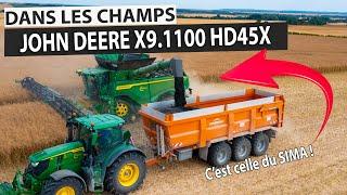 Moisson 2023 : John Deere X9.1100 et sa coupe HD45X de 13,8 mètres