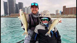 Detroit River Walleye...(Surprise "MONSTER")!!!...(Catch and Cook)