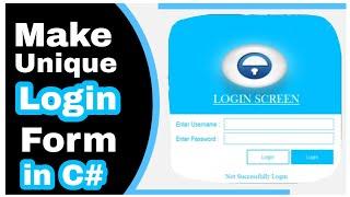 How To Create Login Form Unique Design in C SHARP Visual Studio 2010