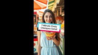 7-Minute Zesty Chickpea Salad #recipe #shorts