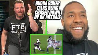 Pat McAfee Asks Budda Baker About Being Chased Down By DK Metcalf