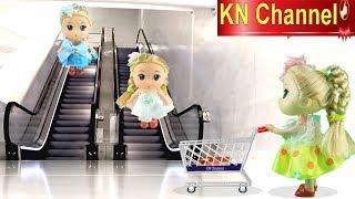 KN Channel BÚP BÊ ĐI SIÊU THỊ CÓ THANG CUỐN Đồ chơi trẻ em CỦA BÉ NA