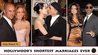 Hollywood's Shortest Marriages Ever | Some LASTED! for 6 Hours | Holy Wood TV