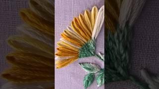 Beautiful flower design embroidery|embroidery design|hand embroidery video|embroidery short video