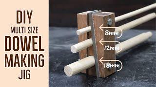 DIY Dowel Making Jig - Make Multi Size Wood Dowels Using Planer Blades.