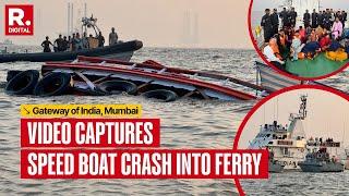 Dramatic Video Shows Speed Boat Colliding Into Passenger Ferry Heading To Mumbai's Elephanta Island