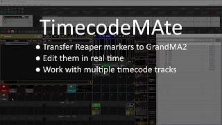 TimecodeMAte v2 plugin for GrandMA2 - Reaper markers to timecode