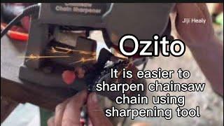 Sharpening Chainsaw chain using Ozito sharpening tool | Tutorial | DIY