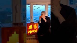 Make a Minecraft pumpkin with me  #shorts