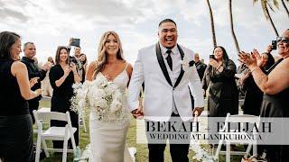 Bekah + Elijah (Johnny Suite) Stunning black & white outdoor wedding at Lanikuhonua Oahu Hawaii