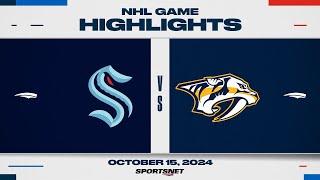 NHL Highlights | Kraken vs. Predators - October 15, 2024