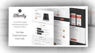 Ethority One Page eBook Landing Page HTML5 Template - Video ServerThemes.Net