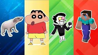 Doggo Vs Shinchan Vs Spamton Vs Minecraft Noob #Shorts