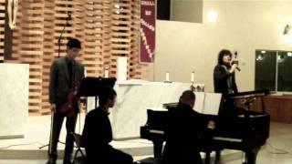 John Lin performing violin