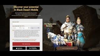 Black Desert Mobile Pre Register & Rewards