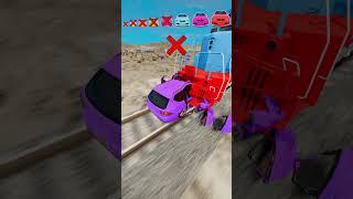 Big And Small Cars vs Train - BeamNG.drive!
