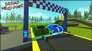 Starter Slot Car Race Track with AI Opponents! (Scrap Mechanic Gameplay)