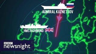 Russian Carrier Admiral Kuznetsov transits English Channel - BBC Newsnight