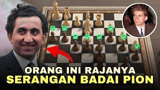 MENANG 'CUMA' MODAL MAJUIN PION‼️ Tigran Petrosian Memang Paling Jago Soal Permainan Pion Pion