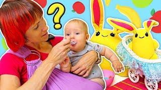 Puppen Mama Spiele für Kinder. Lucky und Baby Dorian. 2 Folgen am Stück