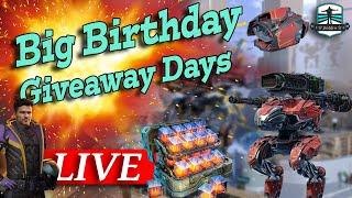 War Robots Big Birthday Giveaway Days with @TONYWR #wrunity