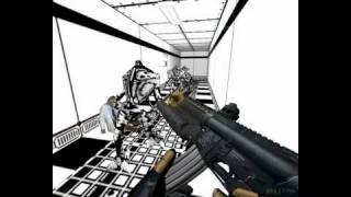 Half life 1 mod Sven coop using different HUD - bw