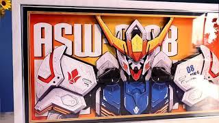 Framed Arts Handmade 3D Decor Paper Art ASW-G-08 Barbatos Gundam Picture