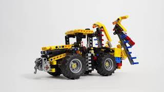 Lego Technic JCB Fastrac 8330 tractor with attachments - 42122 Jeep Wrangler B model