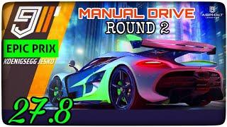 Asphalt 9 | Jesko Epic Prix | Round 2 | Manual Drive | 27.8 | Run by @Amogh0102