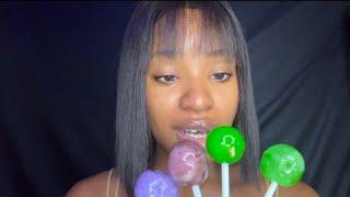 ASMR| Lollipop Eating and Review  (lollipop licking & sucking, mouth sounds)