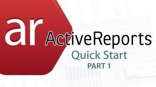 GrapeCity PowerTools - ActiveReports Quick Start 1