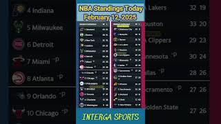 @NBA  Standings Today February 12, 2025 #nba  #shorts