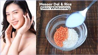 (Rice & Masoor Dal) Face Pack For Skin Whitening - Rice face pack ! Instant skin Whitening