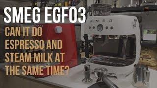 Can the SMEG EGF03 extract coffee  & steam milk at the same time? #smeg #egf03