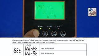 How to Repair Solar Inverter PV18-3024 3000VA/2400W with Warning indicator [77] Parameter error