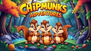  Cheerful Chipmunks’ Adventures | Fun Nursery Rhyme for Kids