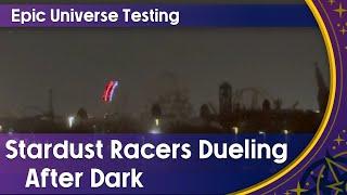 Epic Universe Testing Stardust Racers After Dark - New Dueling Coaster at Universal Orlando