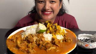 1 kg Handi Mutton curry  eating show