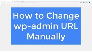 How to Change WordPress Admin Login URL Manually (Without Plugin) | Urdu/Hindi