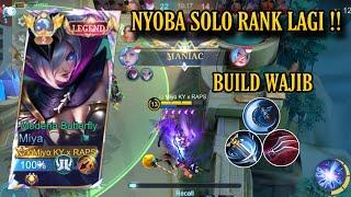 GAMEPLAY SOLO TOP GLOBAL 2 MIYA | DAPAT MANIAC LAGI | CRITICAL BUILD - MOBILE LEGENDS