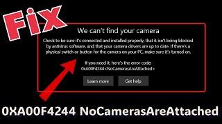 0XA00F4244 nocamerasareattached | We cant find your camera