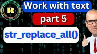 str_replace_all() Function in R  |  Text Replacement with stringr Package