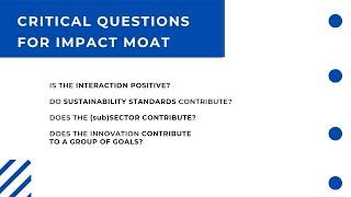 3 Impact MOAT: Contributing to the Global Goals - 1 HOUR - Investible Impact Innovations Free Course